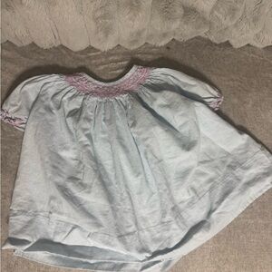 Light blue and pink smock